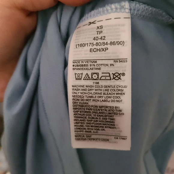 Gap Love By Gap Maternity Ruched Sides Tank Top in Blue Stone Size Xsmall - Picture 8 of 8